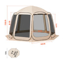 Screen House Tent, 12 x 11 ft, 10-12 Person Portable Canopy by HouseOfZazla