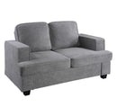 Modern Loveseat, Comfortable 2 Seater Couch With Deep Seating, Loose Back Cushions, Wide Arms by HouseOfZazla
