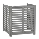 3 Panel Outdoor Wooden Air Conditioner Fence