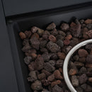 30inch Square Steel Fire Pit Table, in Black,40000BTU by HouseOfZazla