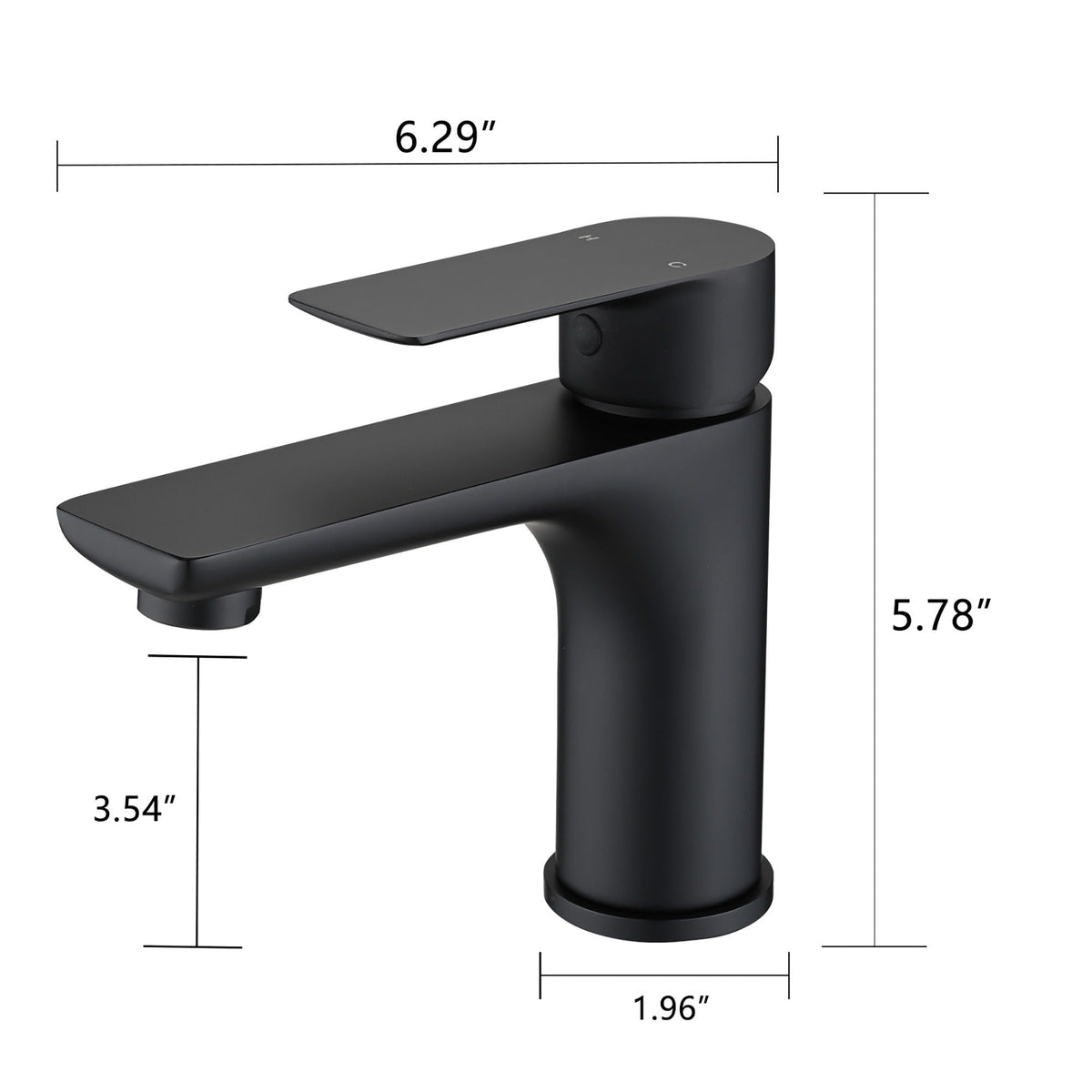 Modern Bathroom Sink Faucet Single Handle Brass Countertop Mount, photo 3 of 15