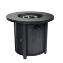Propane Round 40000Btu Fire Pit Table - Black