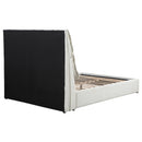 Corwyn - Queen Upholstered Panel Bed With Headboard Pillows - White by HouseOfZazla