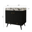 Contemporary Free-standing Bathroom Vanity with Faux Marble Top