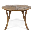 Hermosa Outdoor Acacia Wood Circular Dining Table by HouseOfZazla