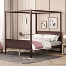 Canopy Platform Bed With Headboard And Footboard, Slat Support Leg by HouseOfZazla