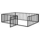 Metal Floor Bed Frame With Fence And Door by Unique Piece Furniture