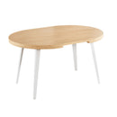 Extendable Dining Table with Metal Legs