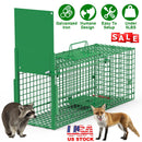30in 1 Door Live Animal Cage Trap For Animals Under 5LBS Easy To Setup Humane Galvanized Iron Trap Cage For Small Cats Rabbits Squirrels Moles Chipmun