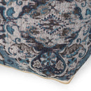 Anita - Square Pouf Ottoman And Floor Cushion - Blue by HouseOfZazla