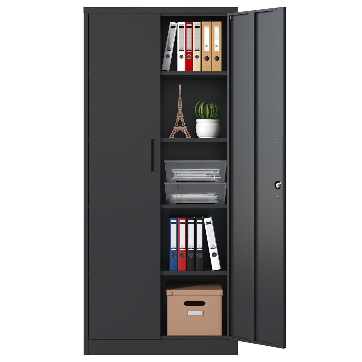 Heavy Metal Garage Storage Cabinet With Locking Doors, Steel, Adjustable Shelves, photo 12 of 34