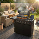 46-Inch 75300 BTU 6-Burners Deluxe Stainless Steel Gas Outdoor Kitchen Barbecue Grill by HouseOfZazla