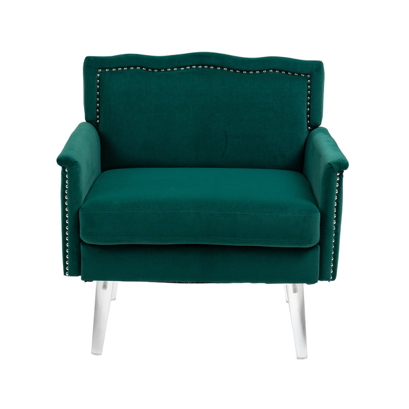 Accent Chair, Living Room Chair / leisure single sofa with acrylic feet