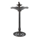 Lancaster Outdoor Aluminum and Iron Top Bird Bath with Iron Base, Bronze by HouseOfZazla