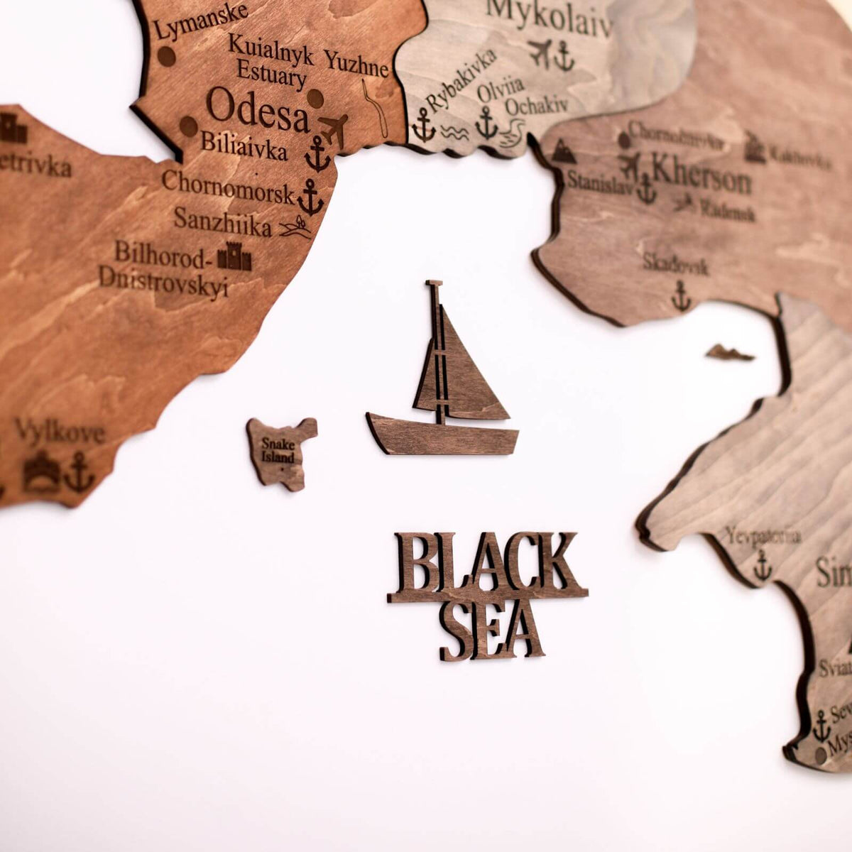 Wooden Map of Ukraine Multicolor, photo 4 of 16