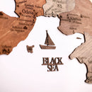 Wooden Map of Ukraine Multicolor