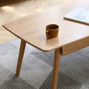 Low Table, Coffee Table With Storage Shelf - Natural by Unique Piece Furniture