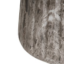 Outdoor Cleme Carved Side Table, Brown End Table