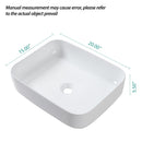 Rectangular Vessel Bathroom Sink, Modern - White by HouseOfZazla