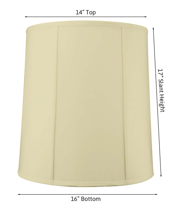 14"x16"x17" Large Drum Lampshade Egg Shell Shantung, Large Cylinder Replacement Lamp Shade for Tall Table Lamps, photo 2 of 6
