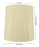 14"x16"x17" Large Drum Lampshade Egg Shell Shantung, Large Cylinder Replacement Lamp Shade for Tall Table Lamps