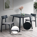 Real - Side Chair (Set of 2) - Gray Linen & Black