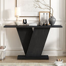 Console Table With V Shape Base, Sculptural Entryway Accent by HouseOfZazla