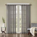 Solid Crushed Curtain Panel Pair (2 Pcs) - Grey