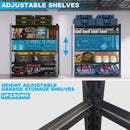 Tall Metal Shelves With Removable Dividers Are High Capacity And Load Bearing For Garages, Kitchens And Offices by HouseOfZazla