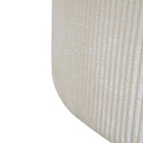 Upholstered Round Ottoman,Beige,Corduroy