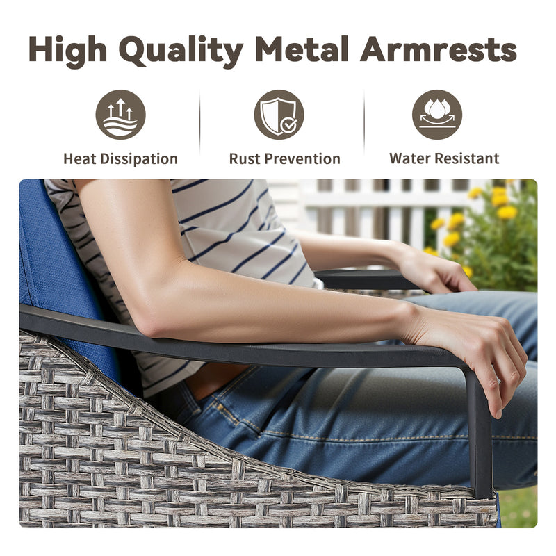 73.4" Wide Outdoor Wicker Sofa, photo 2 of 10