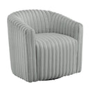 Alexa - Barrel Swivel Chair - Gray by HouseOfZazla