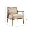 Chair With Cane Inset Back And Upholstered Seat - Light Brown by Unique Piece Furniture