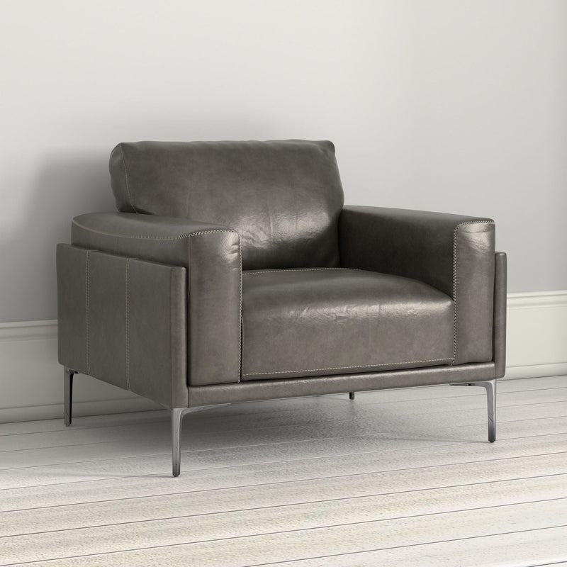 Transitional Fabric Chair - Dark Gray, photo 2 of 6