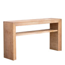Console Table With Storage Shelf - Antique Natural / Light Natural / Natural by HouseOfZazla