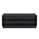 Modern Rectangle Coffee Table With 4 Drawers And 2 Display Shelves