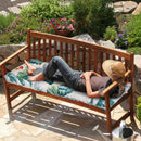 Bench Seat Cushion For Indoor Outdoor Furniture Non Slip Long Chair Cushion with Ties Strap Waterproof Swing Cushion 51.18x19.68IN For Garden Patio Ba