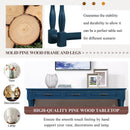 63inch Long Wood Console Table with 3 Drawers and 1 Bottom Shelf for Entryway Hallway Easy Assembly Extra-thick Sofa Table(Navy Blue)