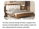 King Size Platform Bed Frame with Upholstered Headboard
