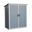 Outdoor Storage Shed Waterproof Resin Cabinet With Lockable Doors For Bikes And Patio Furniture - Gray by HouseOfZazla