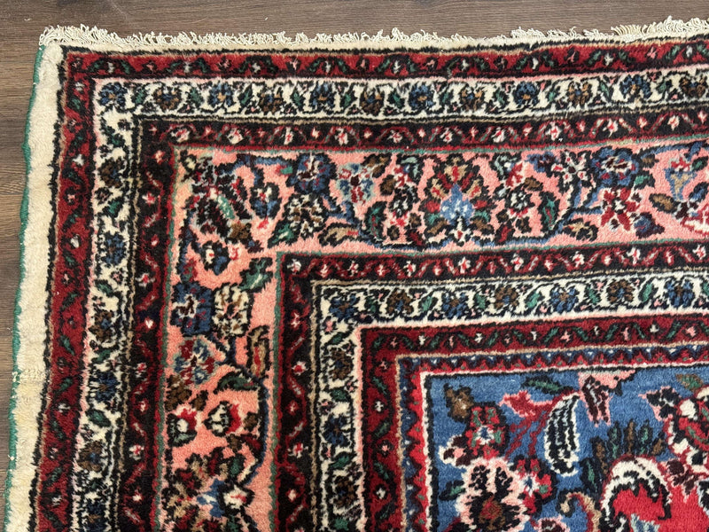 Palace Size Persian Rug 10 x 21 ft, Antique Hamadan Bibikabad Carpet, Handmade Antique Wool Oversized Rug, Ivory, Semi Open Field