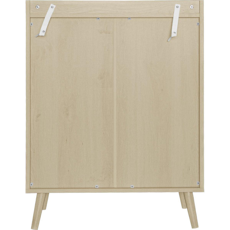 2 Door Shoe Rack, Freestanding Modern Shoe Storage Cabinet, for Entryway