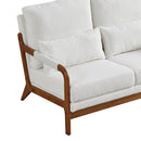 49.01"Modern Teddy Fabric Loveseat,Wood Frame Sofa for Living Room