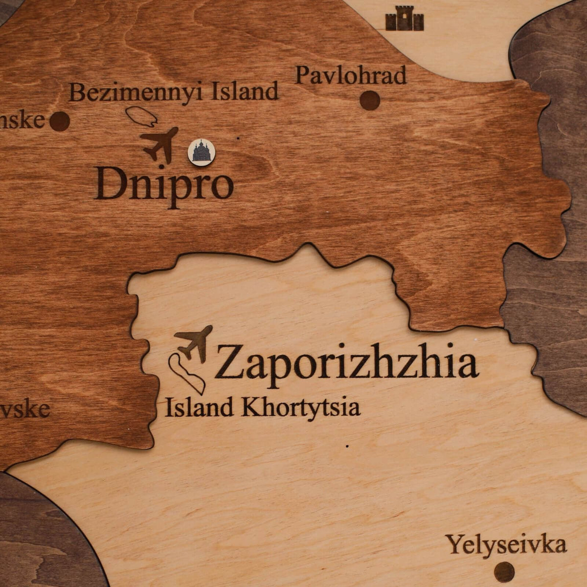 Wooden Map of Ukraine Multicolor, photo 6 of 16