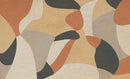 Modern Abstract Wallpaper - Organic Earth Tones with Flowing Shapes Wall Mural