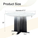 Round Dining Table With Cross Base, Modern Home Furniture by HouseOfZazla