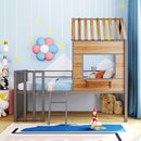 Loft Bed With Roof, Window, Guardrail, Ladder by Unique Piece Furniture