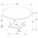 Claire - Round Pedestal Dining Table - Brown