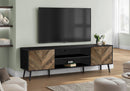 TV Stand, Console, Media Entertainment Center, Storage Cabinet, Modern Design - Black by HouseOfZazla