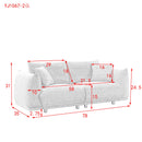 3-seater + 2-seater combination sofa Modern Couch for Living Room Sofa,Solid Wood Frame and Stable Metal Legs, 4 Pillows, Sofa Furniture for Apartment